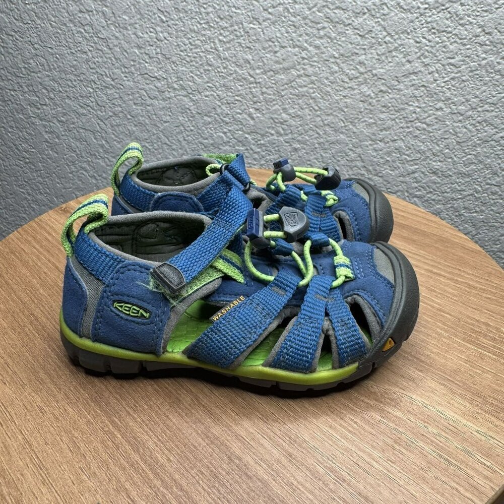 Keen Youth Newport H2 Sandals Size 11C‎ Blue Green Washable Durable Outdoor